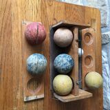 Old wooden ball game in its box