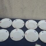 Czechoslovakia porcelain coffee service pattern blue flowers and red art deco flowers