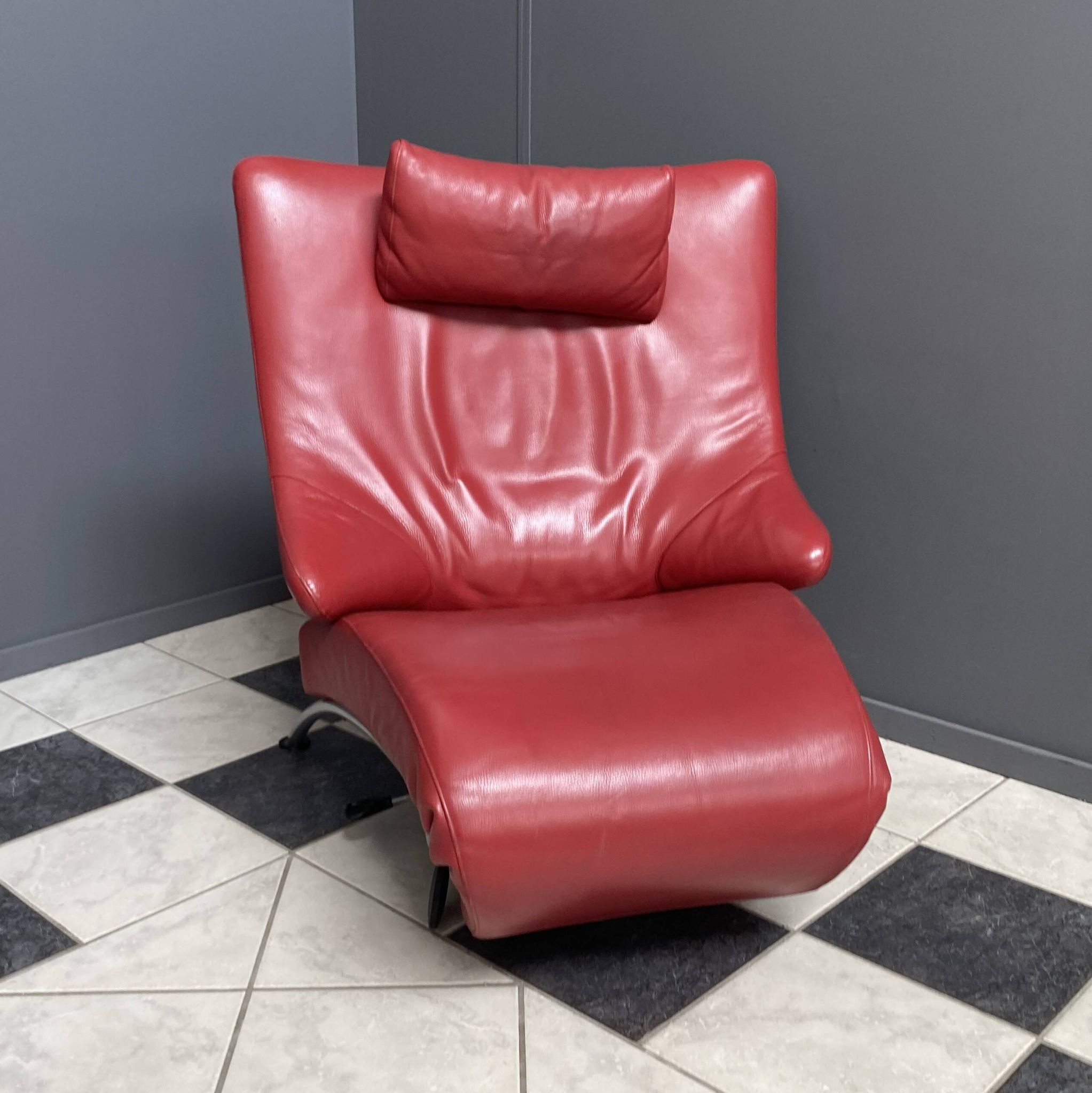 Foldable red relax chair by Stefan Heiliger model Solo 699 for WK Wohnen
