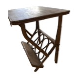Rattan side table