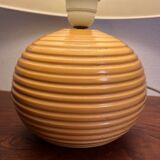 Oval solid wood floor lamp from the 80s