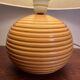 Lampe pied ovale bois massif année 80