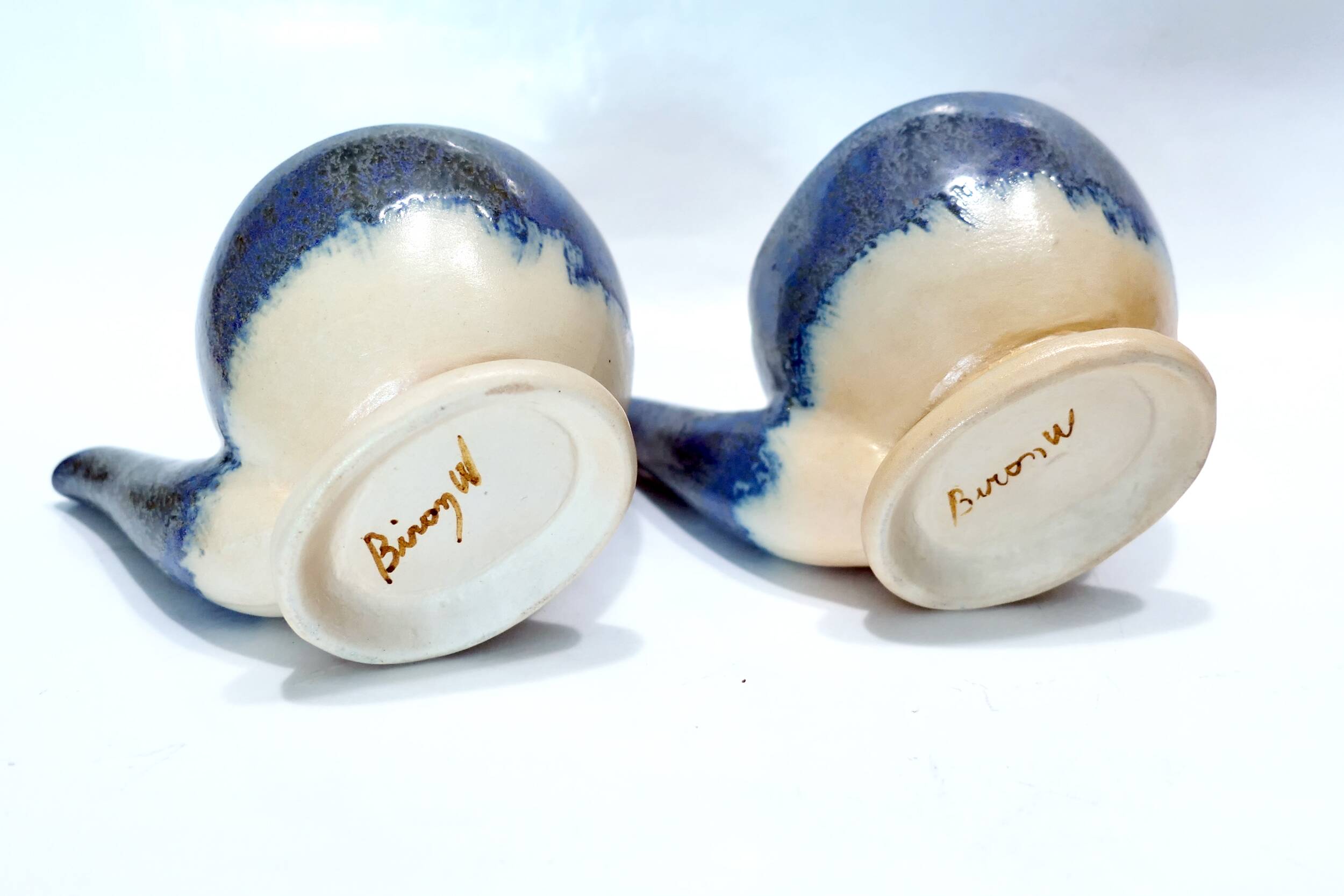 Pair of decorative ceramics in homage to René Magritte 1960-70s