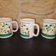 Set of 3 vintage “8 to 8” mugs – 1980s