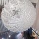 60s round chrome and glass pendant