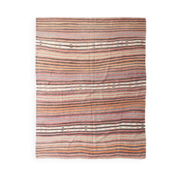 168x217 Tile Color Kilim Rug, Livin Room Rug, 6x7 Antique Vintage Kilim