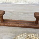 VINTAGE Geometric Solid Oak COAT RACK