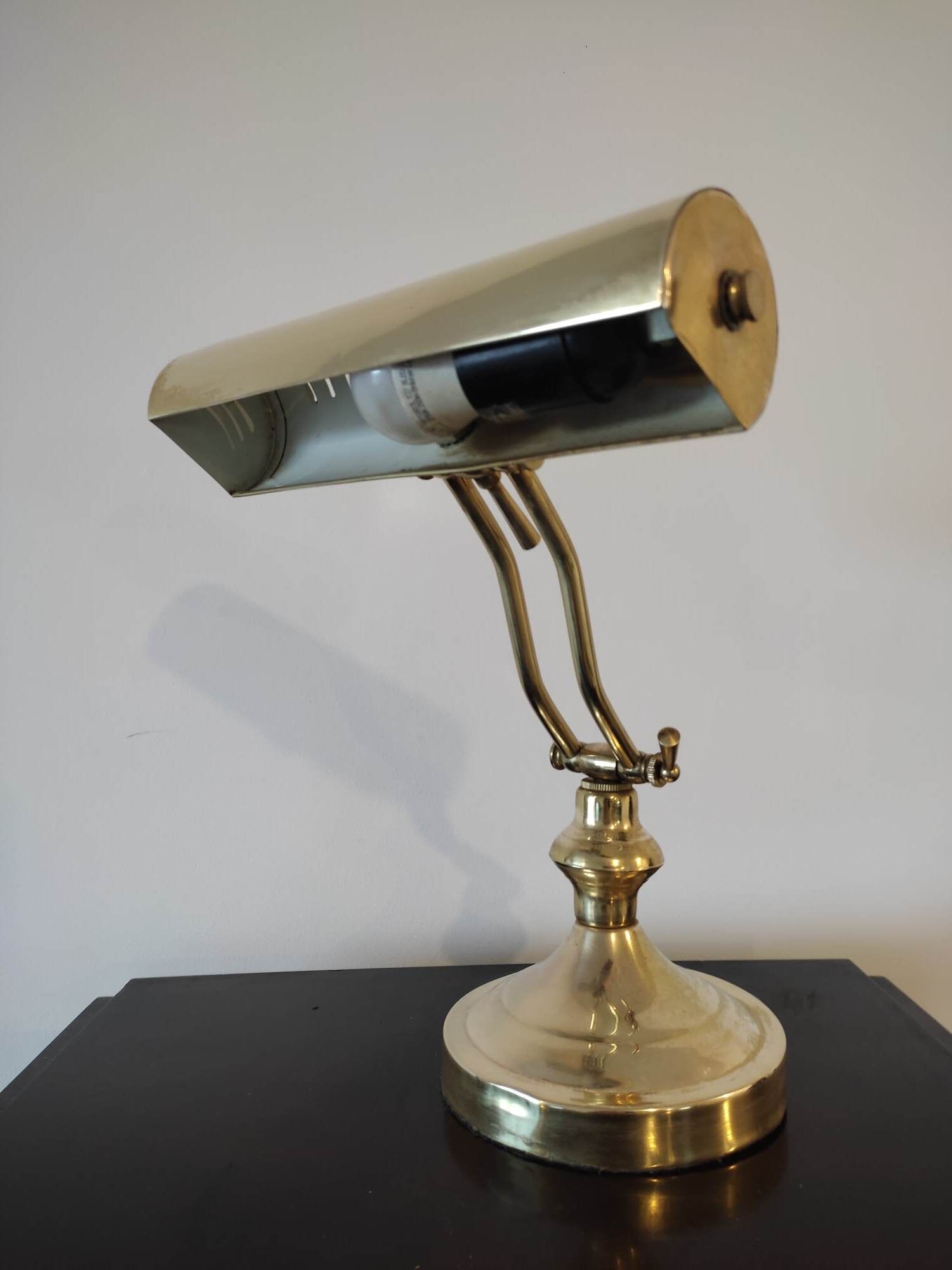 Brass desk or banker lamp