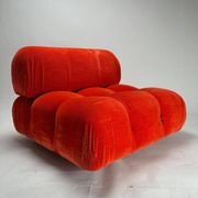 Vintage Modular Sofa in Original Velvet by Mario Bellini for C&B Italia, 1973, Set of 2