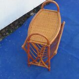 Bamboo and rattan magazine holder
