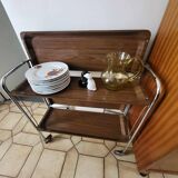 Vintage folding serving trolley