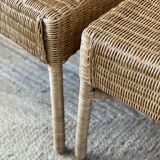 4 vintage rattan chairs