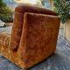 Brown velvet armchair/ottoman vintage from the 70s/80s.