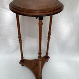 Wooden side table with three legs vintage