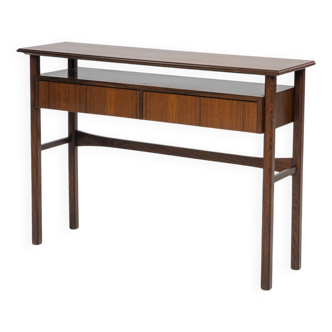 Palisander Scandinavian two-drawer Console, Denmark, 1960s