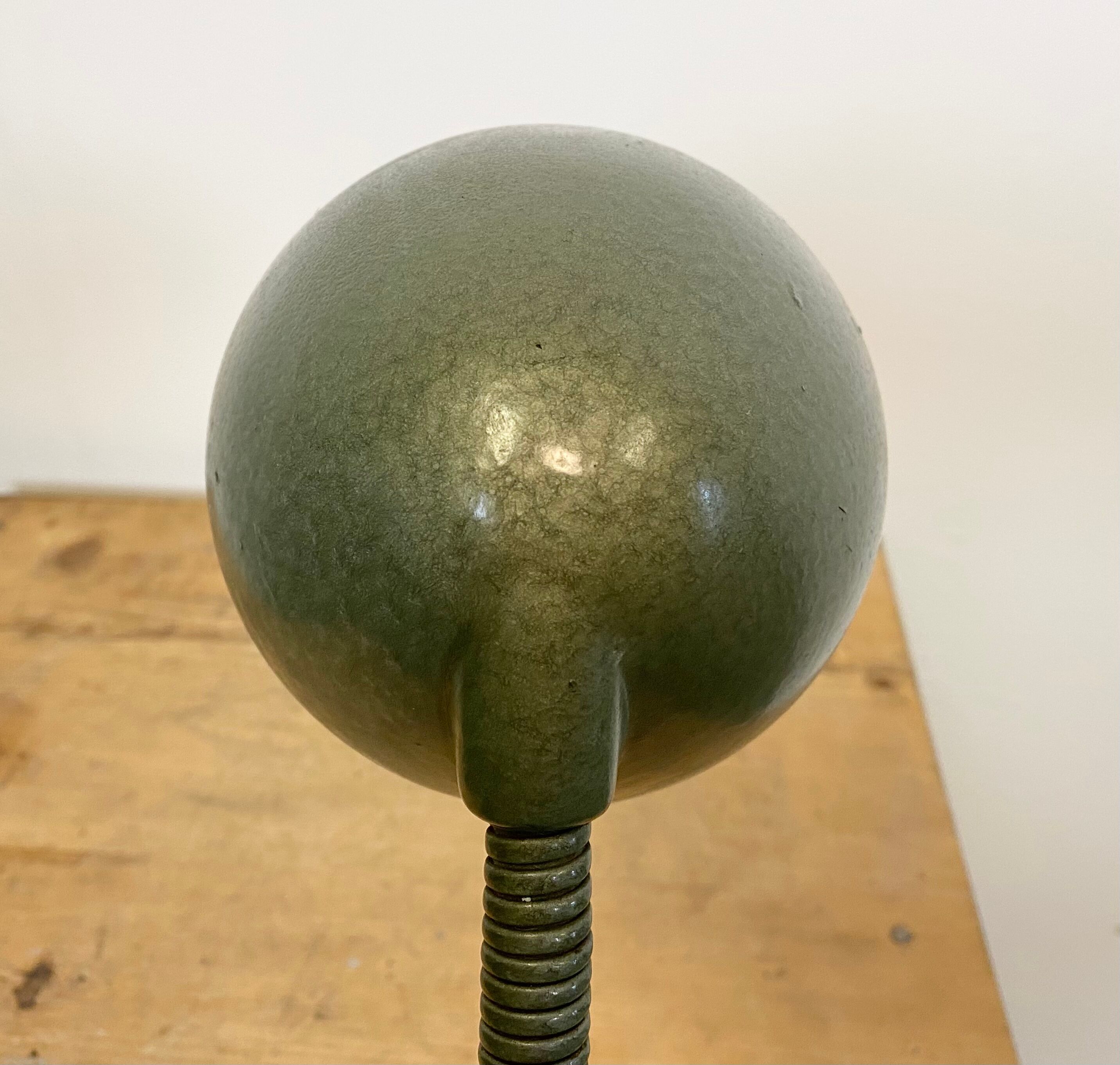 Green Industrial Bakelite Gooseneck Table Lamp, 1960s