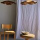 Large wavy flat leaf suspension in smooth teak D:50