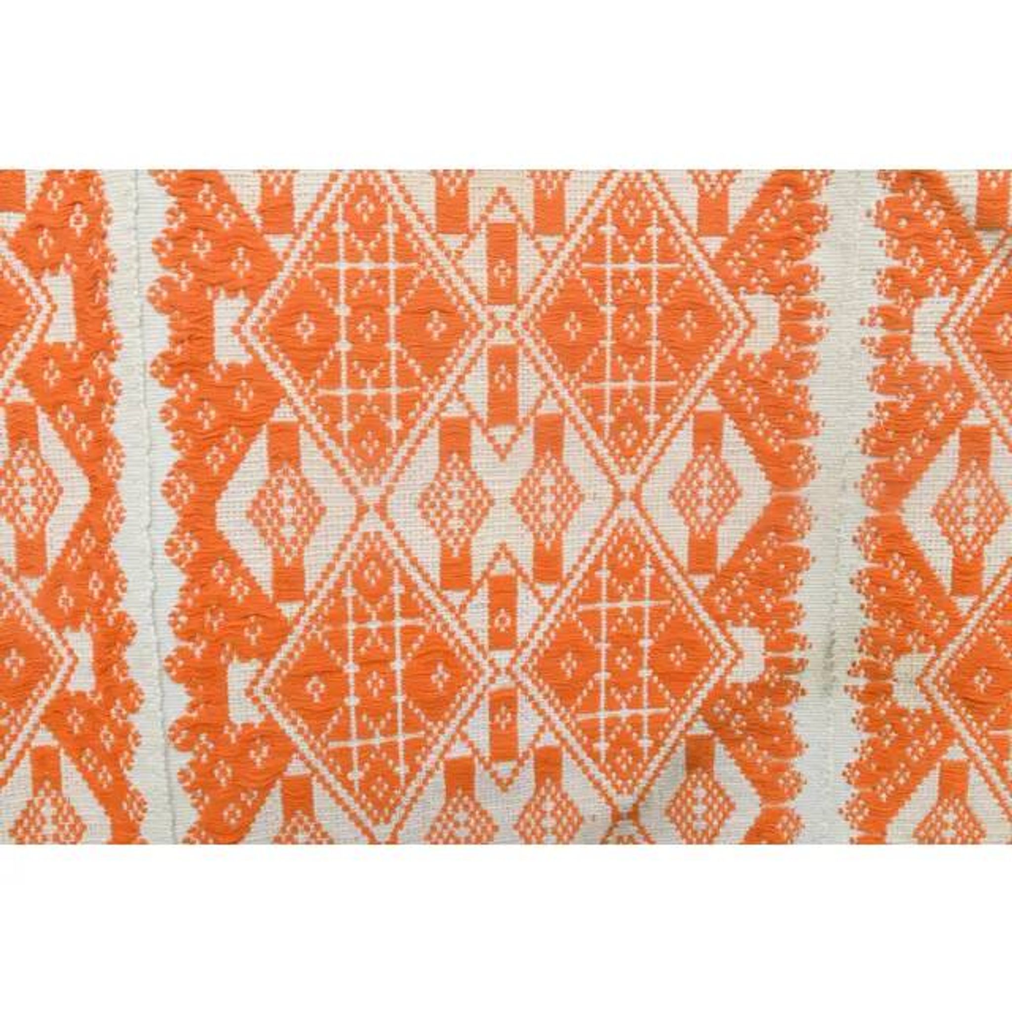 1970s Vintage Turkish Handmade Wool Cotton Orange Kilim Rug 112x180