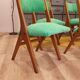 5 chaises pieds compas