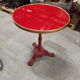 Table bistrot ronde rouge