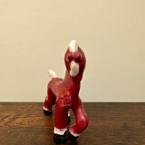 Small retro red horse from the 40s made in England/ceramic