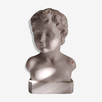 80s plaster child bust