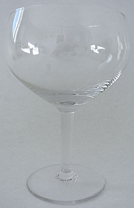 Suite of six beer glasses on foot in colorless crystal