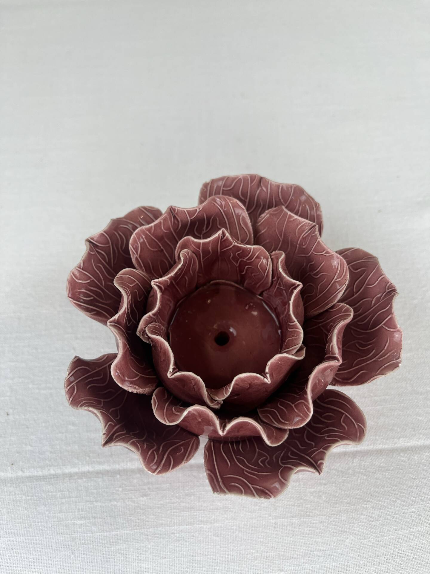Ceramic flower candlestick