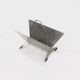 Brushed Steel Magazine Rack 1980s