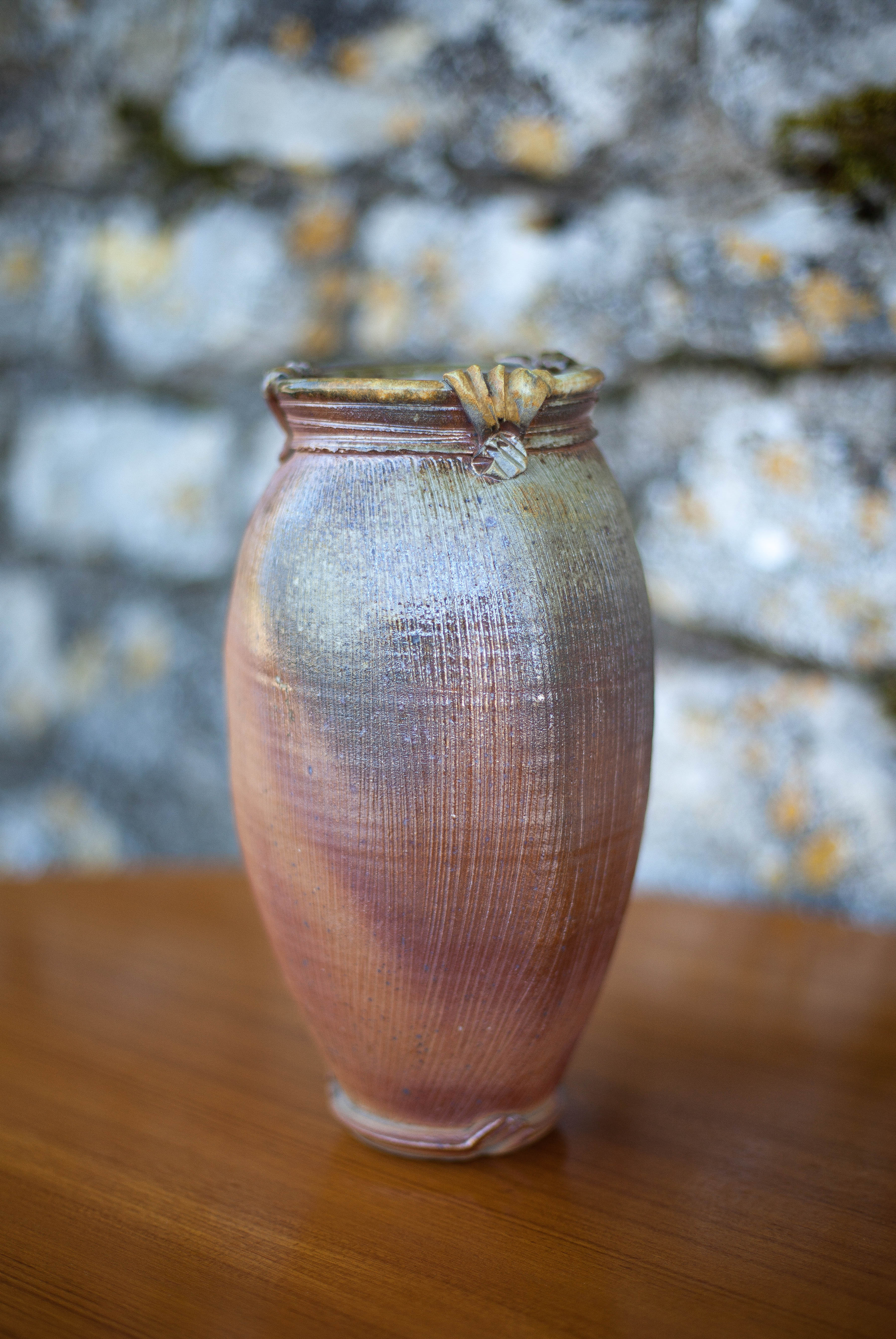 Vase in vintage glazed stoneware