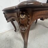 Louis XV style desk in solid walnut, 19th century