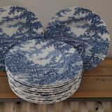 Deep plates "Coaching Days" – Alfred Meakin, Staffordshire