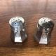 Pair of Old Pewter Salt Cellars from the Manoir Vintage