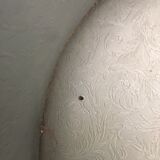 Vintage red fur pouf