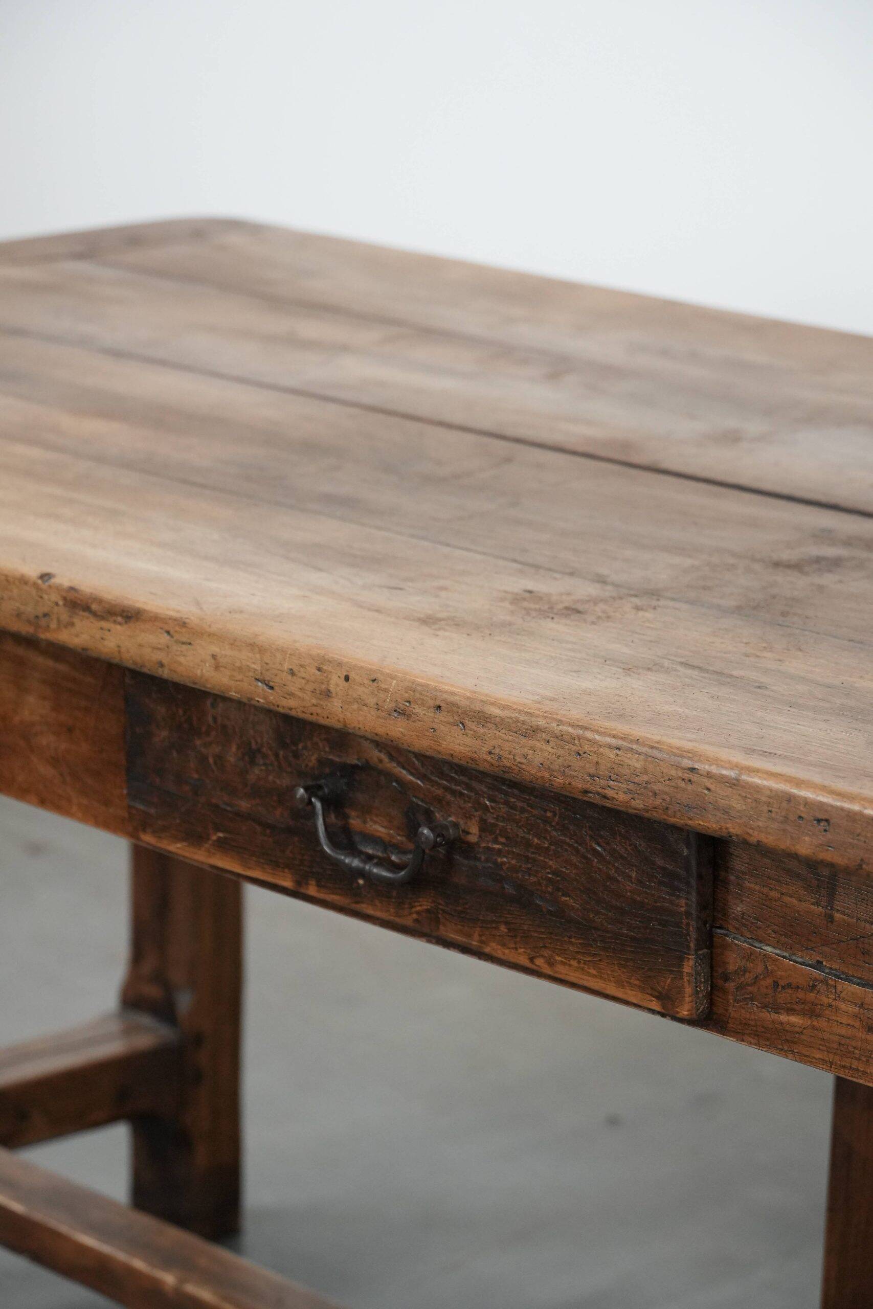 Antique French dining table made of fruitwood  from the late 18th century
