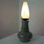 Lampe en céramique et opaline années 50