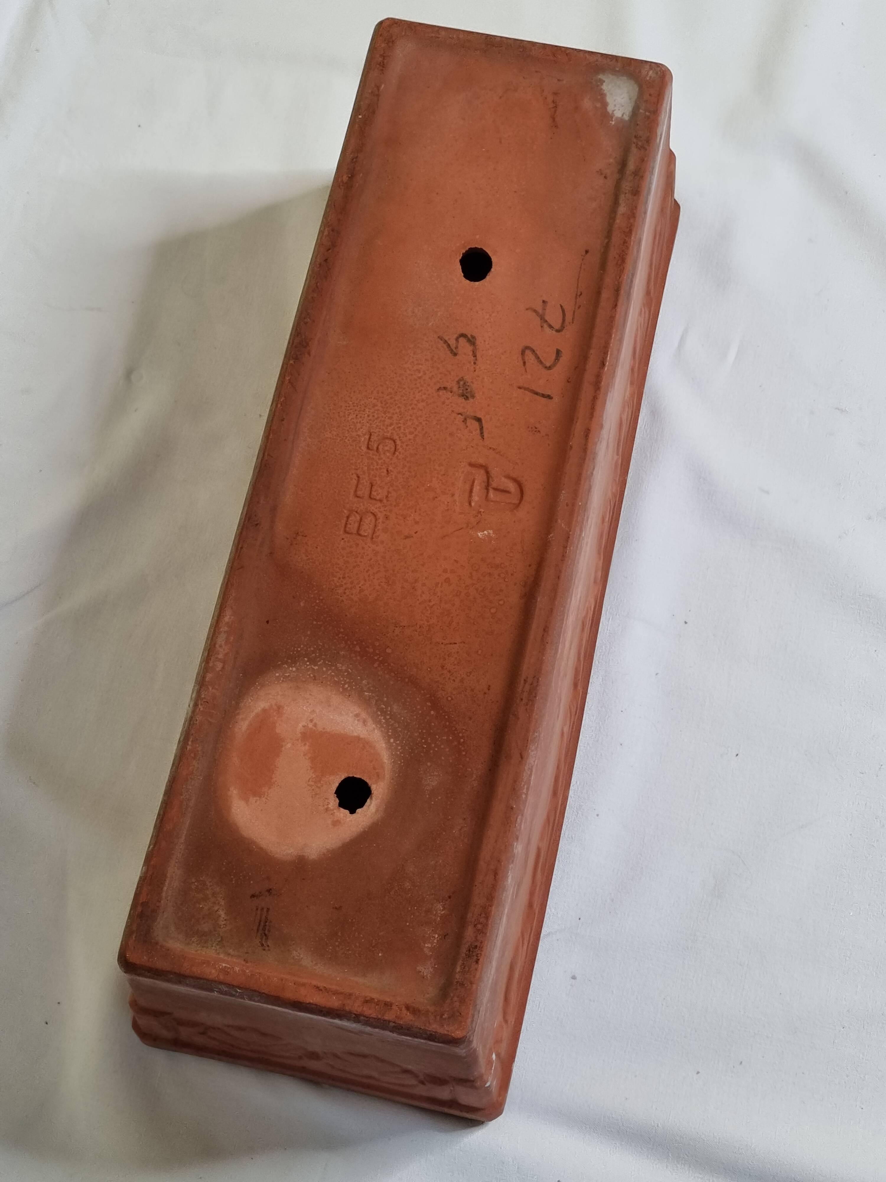 Art deco style terracotta planter, 50 cm