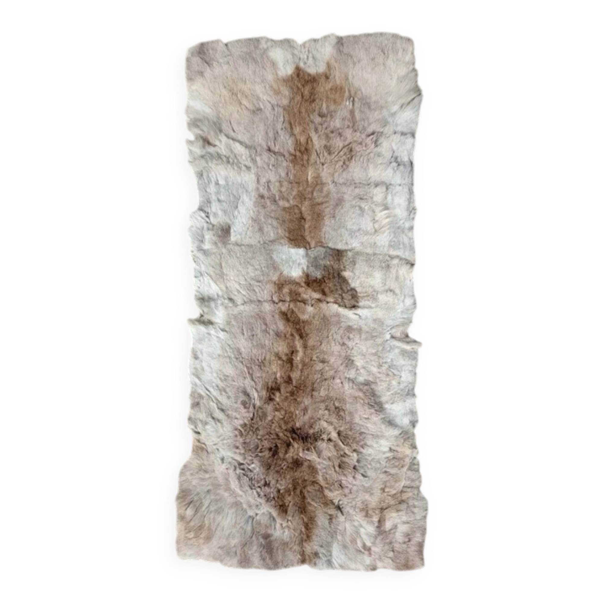 Retro animal skin hair rug