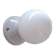 Opaline glass and ceramic wall light