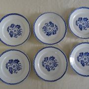 6 assiettes plates Lunéville  faience ancienne
