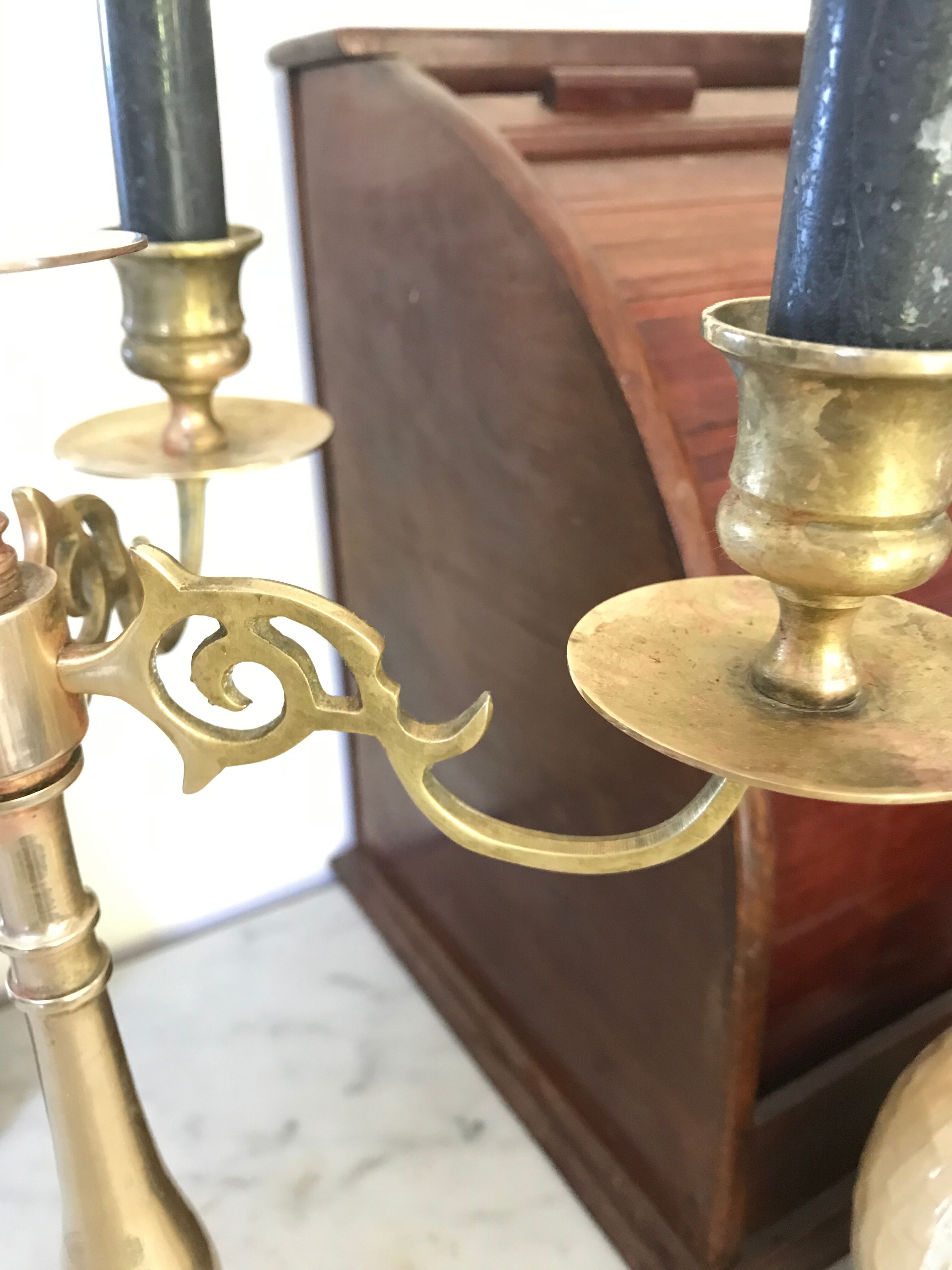 Brass chandelier 5 fires
