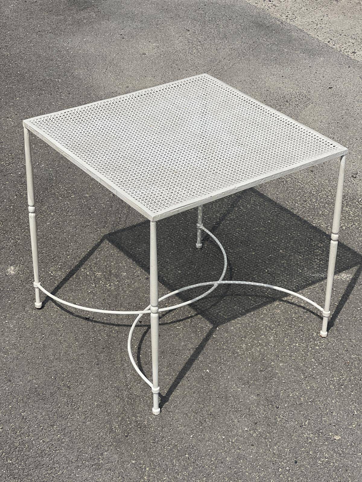 Garden set Maison Jansen in wrought iron 1960