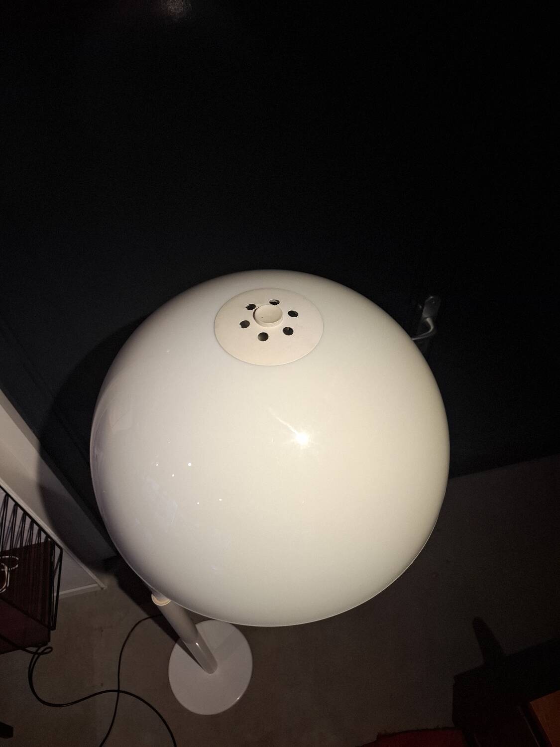 Lampe de sol vintage en forme de champignon