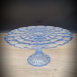Blue glass cake pie dish