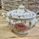 English porcelain service by Johnson Bros model Rose Chintz.