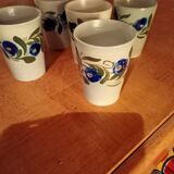 Set of five sandstone mugs