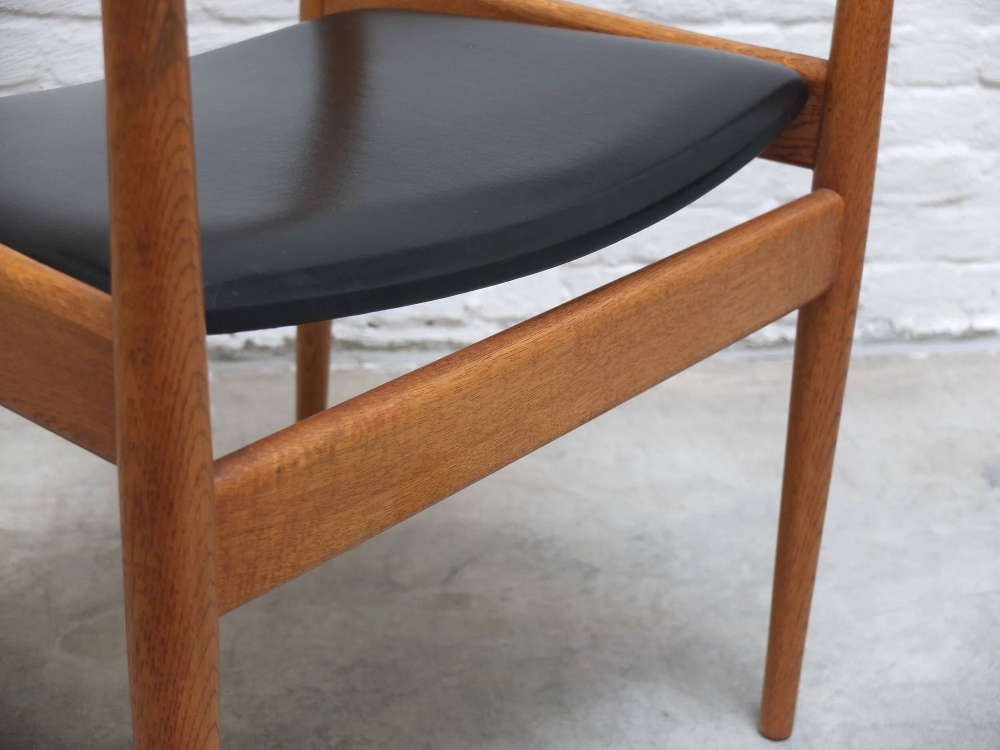 Rare armchair in oak by Jos De Mey for Van Den Berghe-Pauvers, 1960s