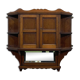 Early 20th-century English wall shelf in walnut.