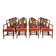 Set of 12 English Regency style beech armchairs from the 1970s.