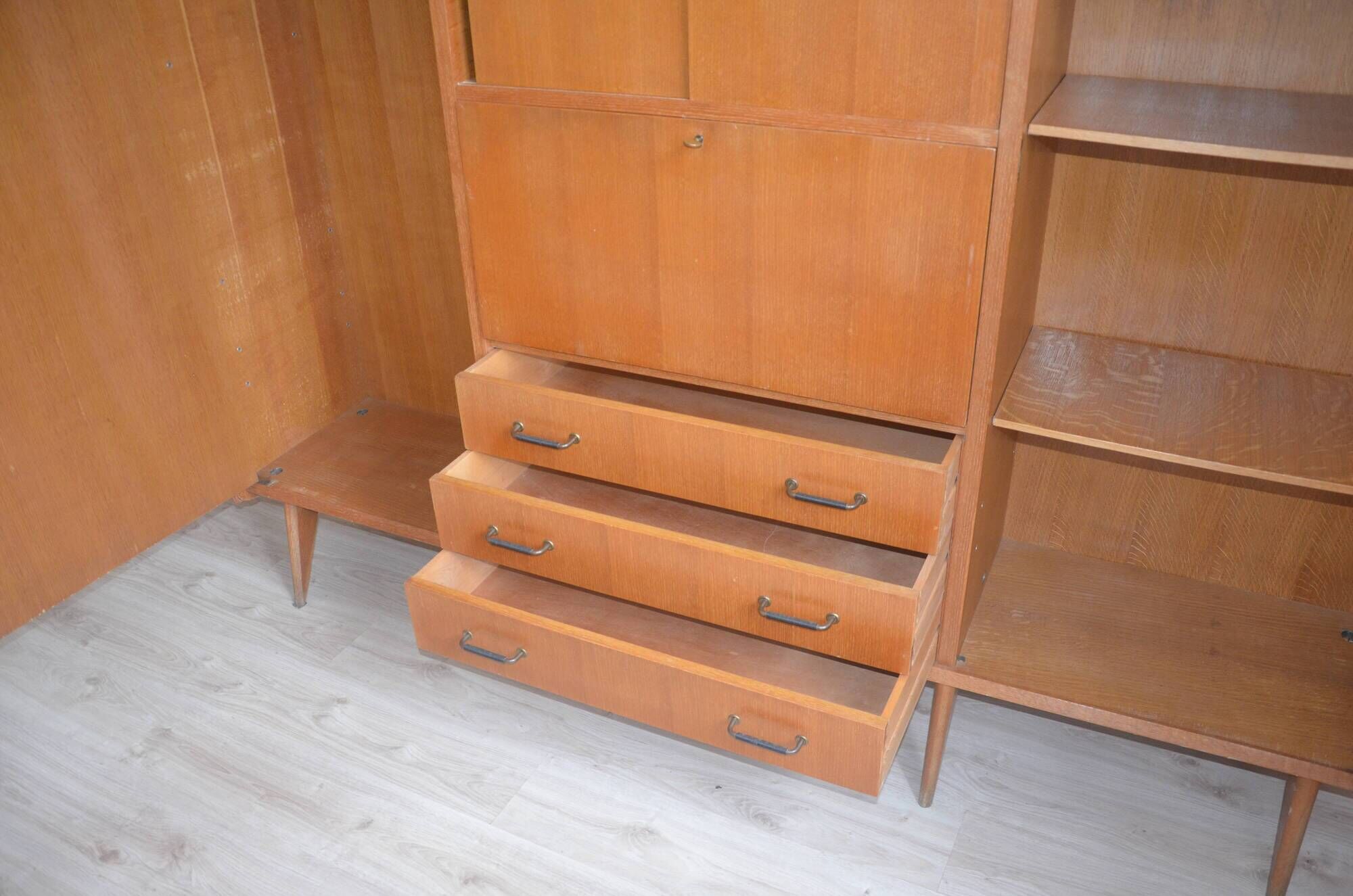 Vintage SAM Production Demi Siècle Armoire Secretary